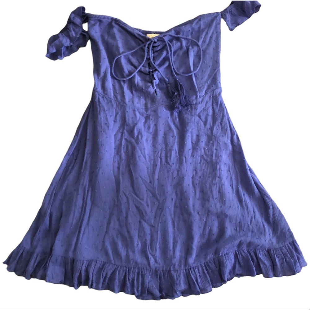 Fanco purple mini ruffles dress - Picture 5 of 9
